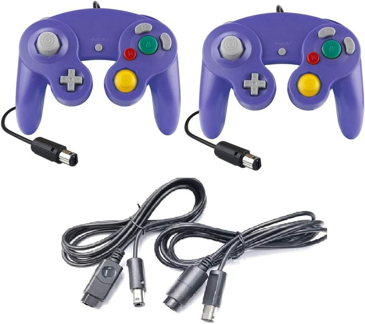 Zubehör Set Verlängerungskabel Netzteil Purple Controller für Nintendo Gamecube GC Controller Verlän
