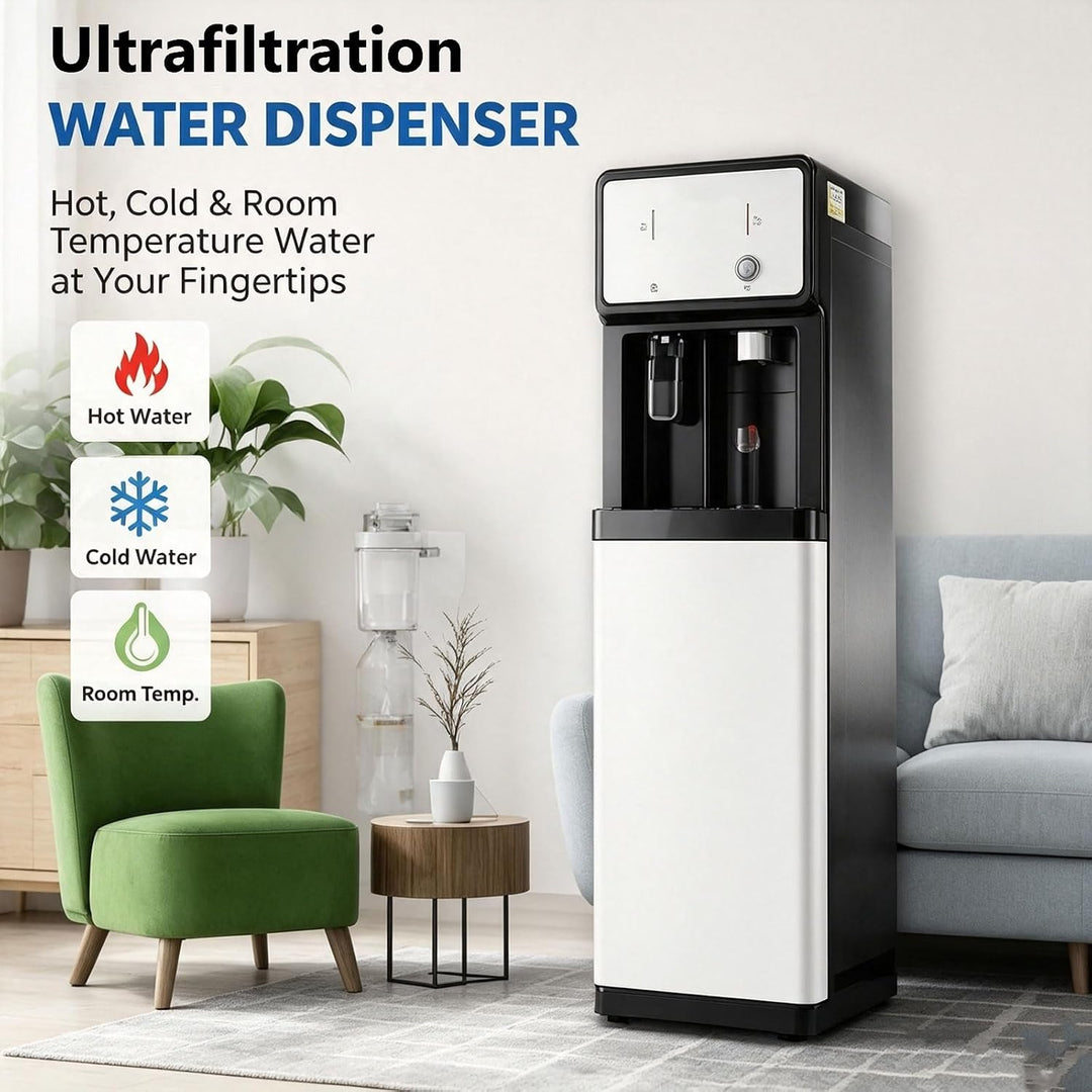 Wasserspender Freistehend, Wasserfilter, Warm Kalt, Haus Büro
