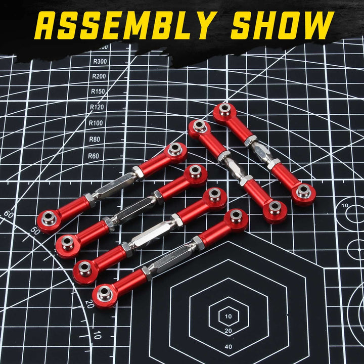 RCAWD RC Spannschlösser Link Set Spurstange für 1/10 ARRMA 3s Vorteks Senton Granit Big Rock Typhon