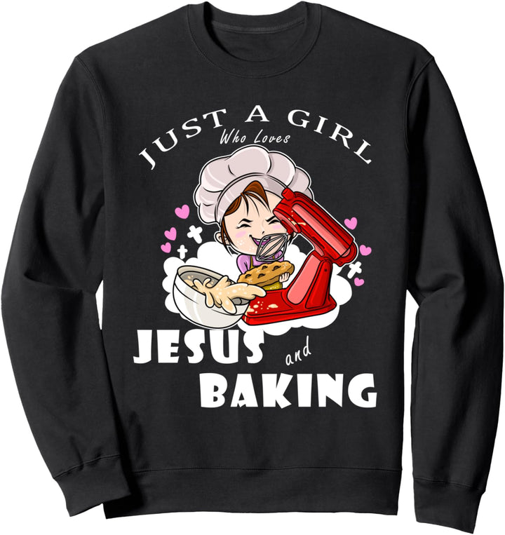 Nur ein Mädchen, das Jesus liebt und christliche Desserts Sweatshirt
