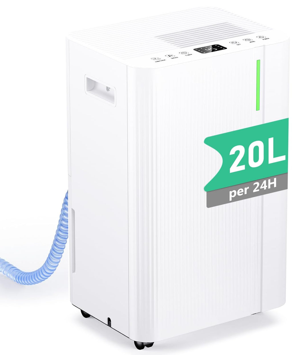 Luftentfeuchter 20L/24h, Elektrischer Entfeuchter mit Kompressor, 3 Modi, Leise und Energiesparend,