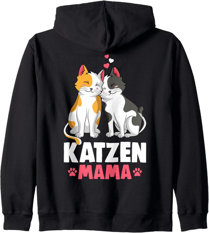 Katzen Mama Katzenmama Katze Damen Kapuzenjacke