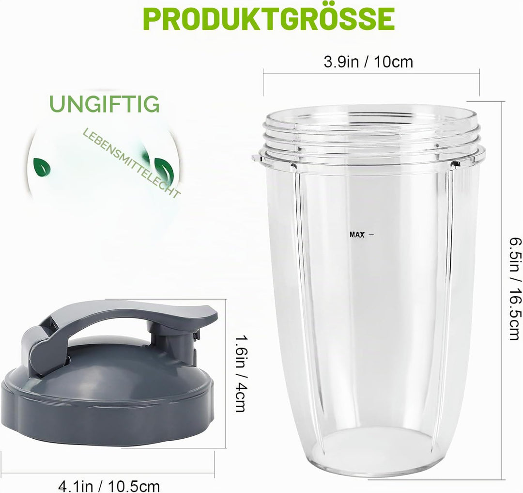 2er-Pack für 24-oz-Mixer-Ersatzbecher für Original NutriBullet Pro 900 W 600 W Extractor Blade Juice
