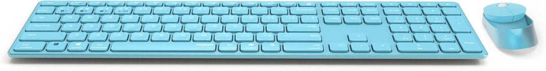 Rapoo 9750M kabelloses Tastatur-Maus Set Wireless Deskset 1600 DPI Sensor wiederaufladbarer Akku fla