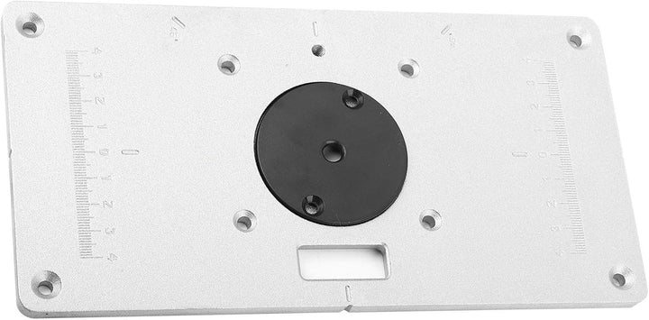 Omabeta Router Table Insert Plate Set Aluminium Board Trimmmaschine Flip Board mit 4 Ringen und Schr