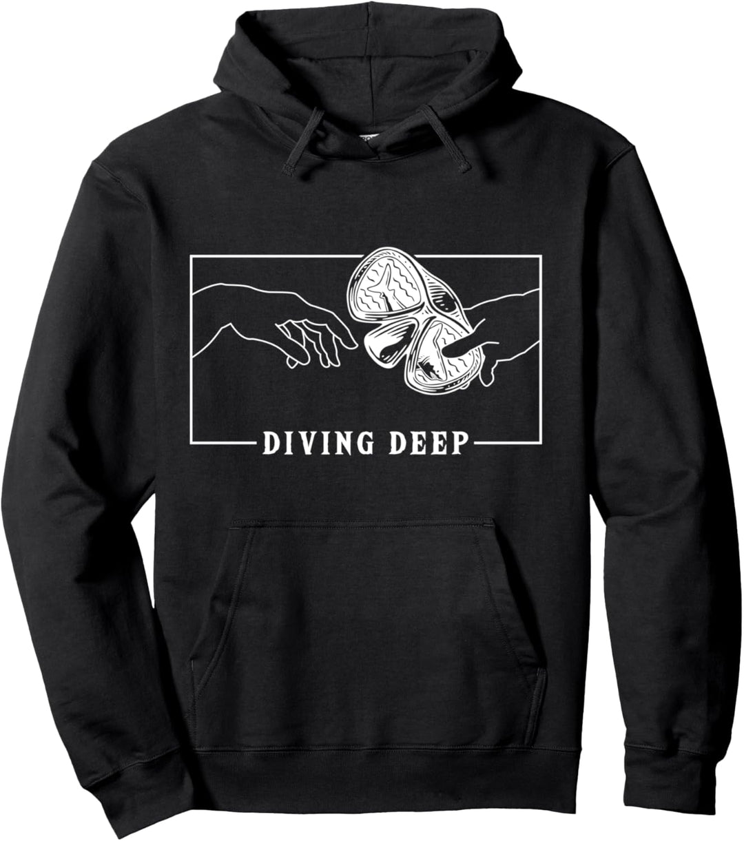 Michelangelo Creation of Adam Diving Deep Taucher Pullover Hoodie