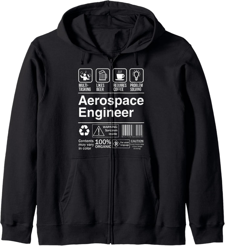 Aerospace Engineer Funny Description Label Kapuzenjacke