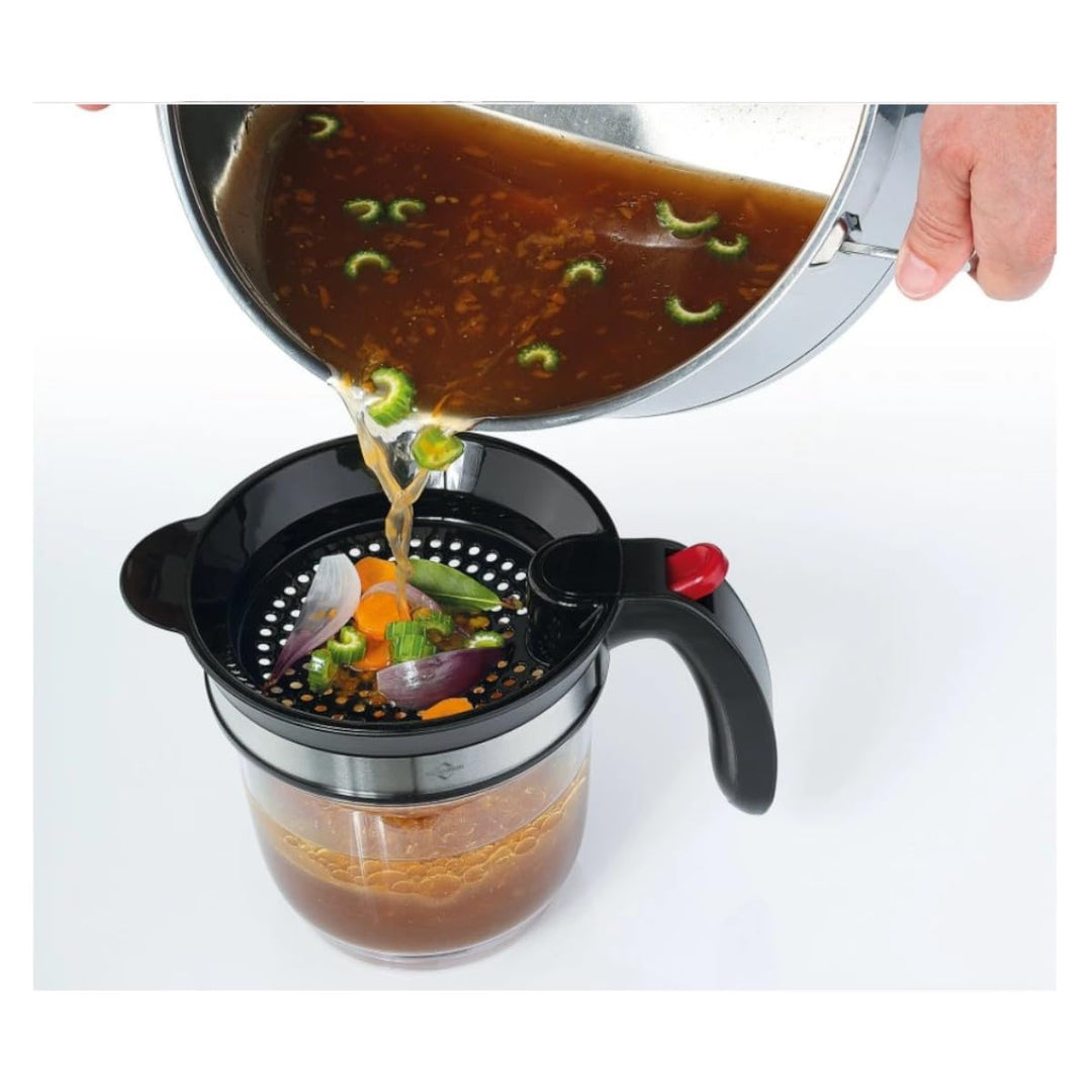 Küchenprofi Fett-Trennkanne Comfort | Kunststoff, Edelstahl | Fetttrennkanne 1 Liter | Fetttrenner f