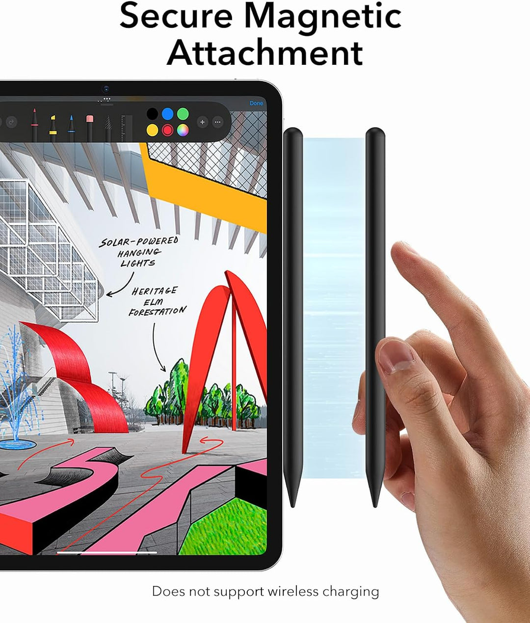 ESR Stift für iPad 2018-2026, Pencil mit Tilt Sensitivity, Palm Rejection | Stift mit Handflächenabw