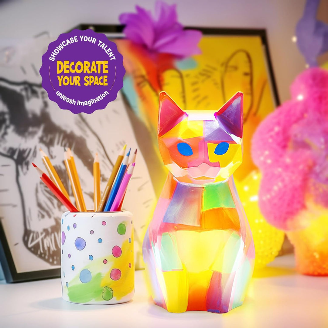 Katze Lampe Bastelset Kinder, Bastelset Mädchen 6 7 8 9 10 11 12 Jahre, Weihnachts Geburtstagsgesche