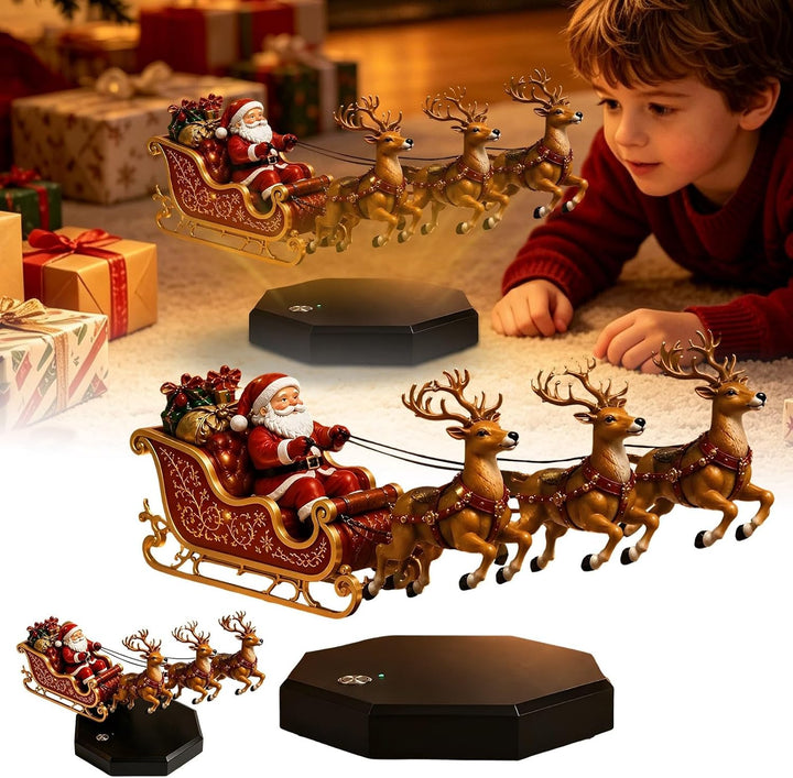 Schwimmender Weihnachtsmannschlitten, fliegender Schlitten Weihnachtsmanns