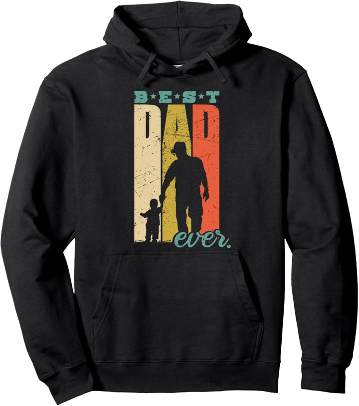 Best Dad Ever werdender Vater Junge Retro Papa Sohn Pullover Hoodie
