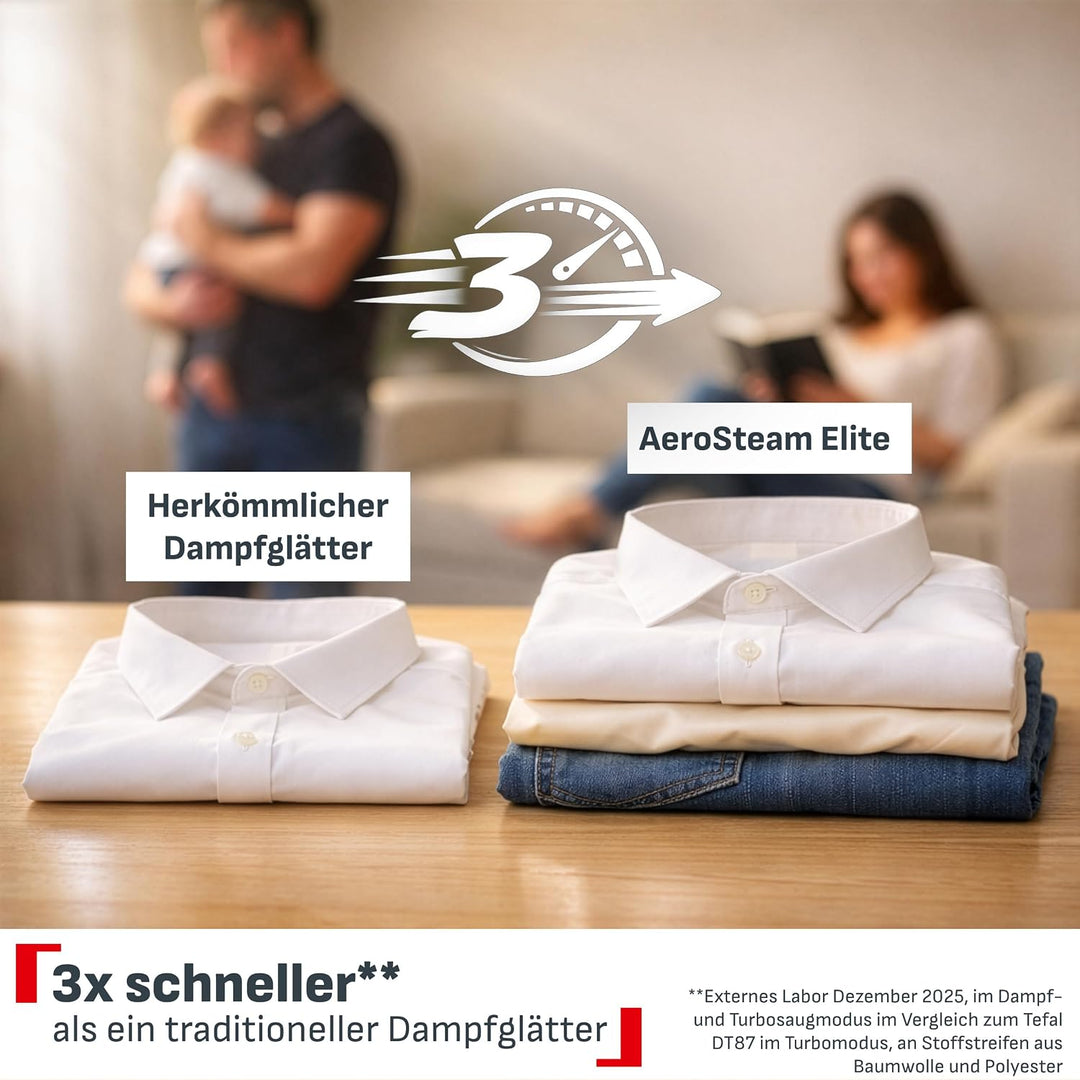Tefal AeroSteam Elite 610 Dampfglätter, mit Ansaugtechnologie, 2-in-1, AEROSTEAM ELITE