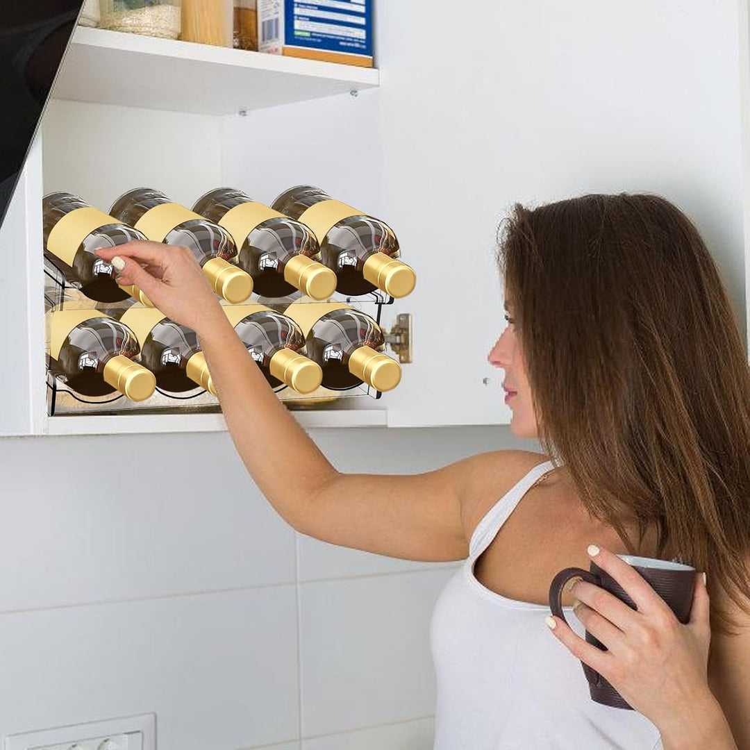 Kühlschrank Organizer Flaschen: 8 Flaschen Stapelbarer Flaschenhalter, Weinflaschen Halter, Weinflas