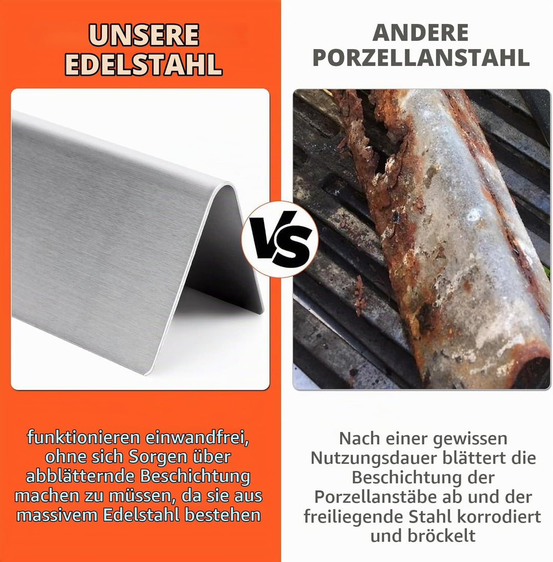 GFTIME 44,5cm Flavorizer Bars 7620 1,3mm Dicke für Weber Genesis E310 E320 S310 S320, E/S 330 (mit v
