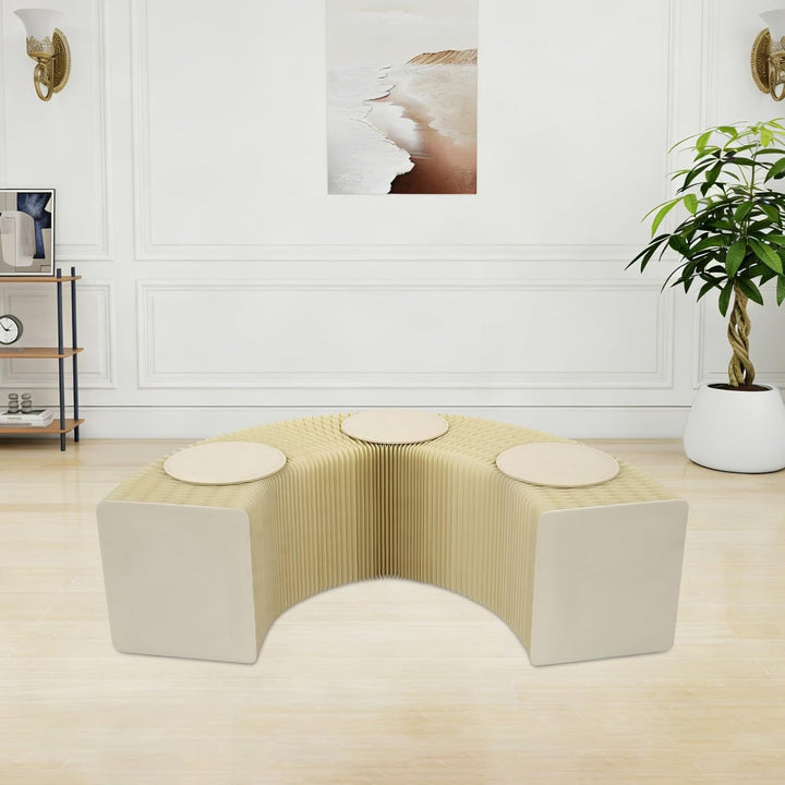 Klapphocker multifunktional Kraftpapier Klappbare hocker, Papierhocker faltbar mit Honigwaben-Design