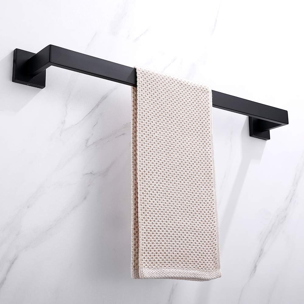 TASTOS XBJ7 Stainless Steel Towel Rack Black, Acrylic Schwarz 23.6-Inch, Schwarz 23.6-Inch