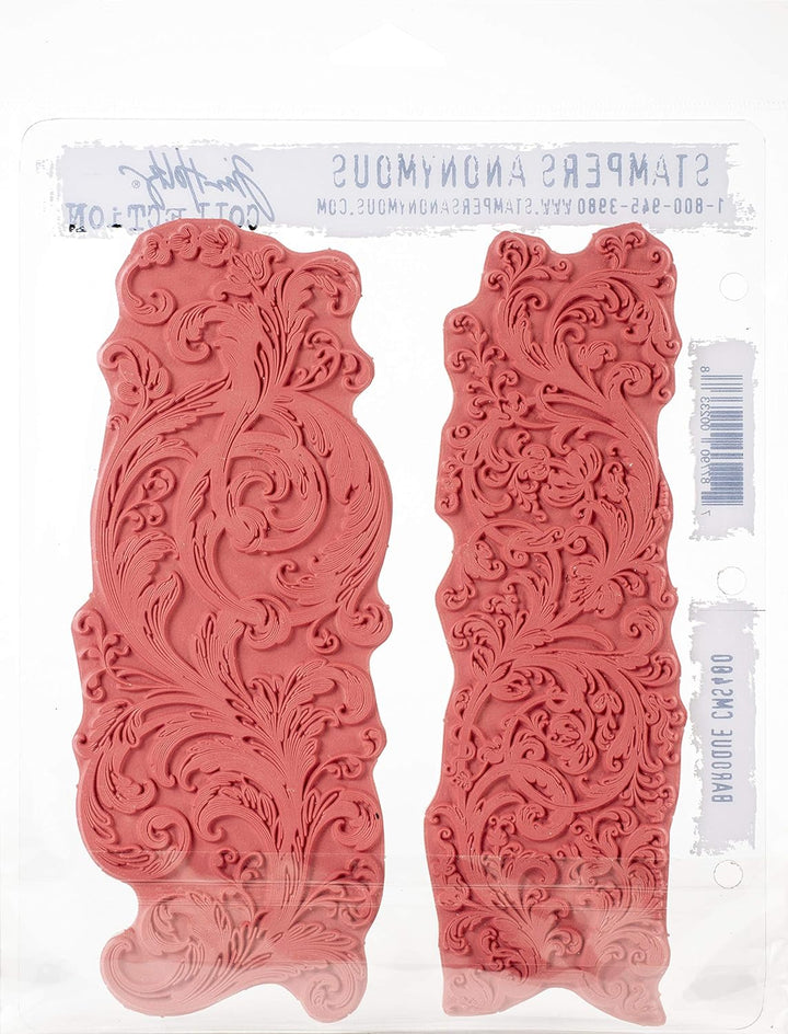 Stampers Anonymous AGW Cling RBBR Stempelset, Barock-Stil, eine Grösse