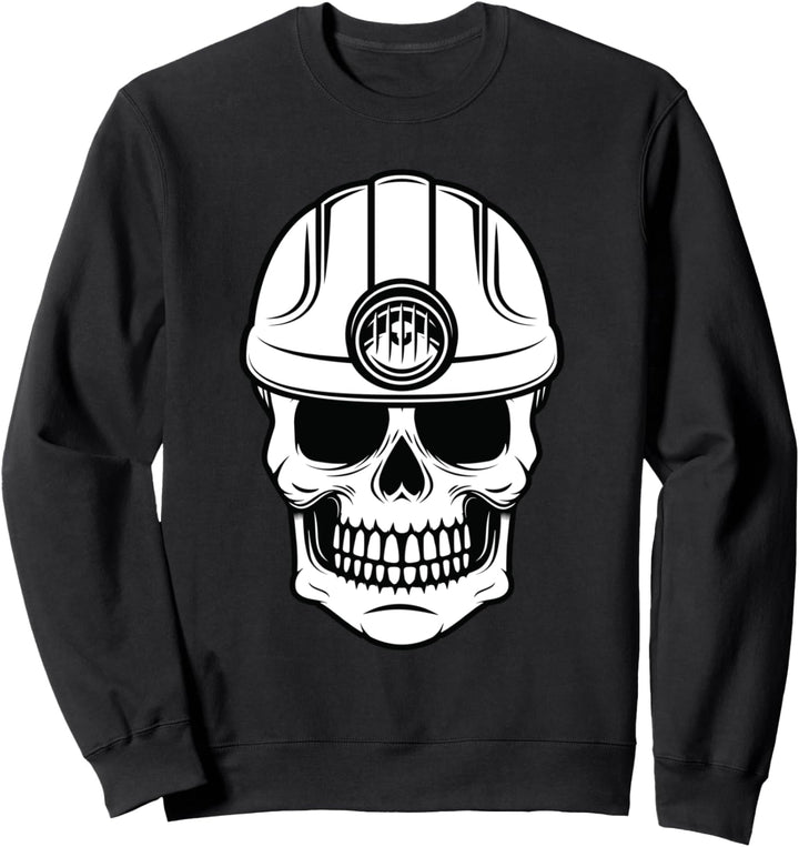 Retro Kohlenarbeitskräfte Schädel Geschenk für Geologen Sweatshirt