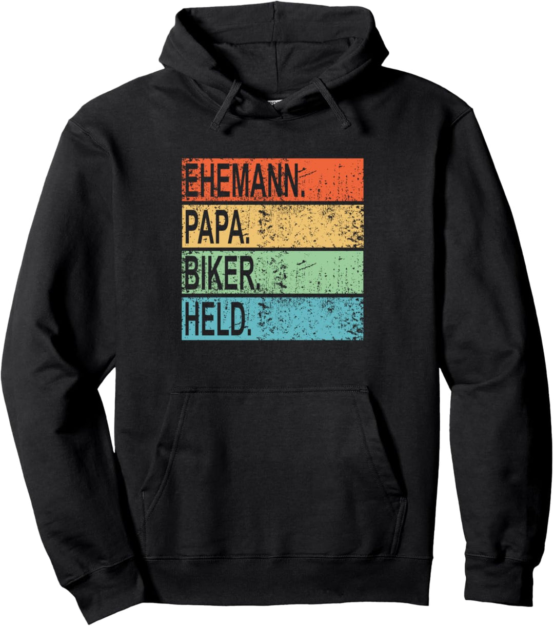 Ehemann Papa Biker Held Motorrad Motorradfahrer Geschenkidee Pullover Hoodie