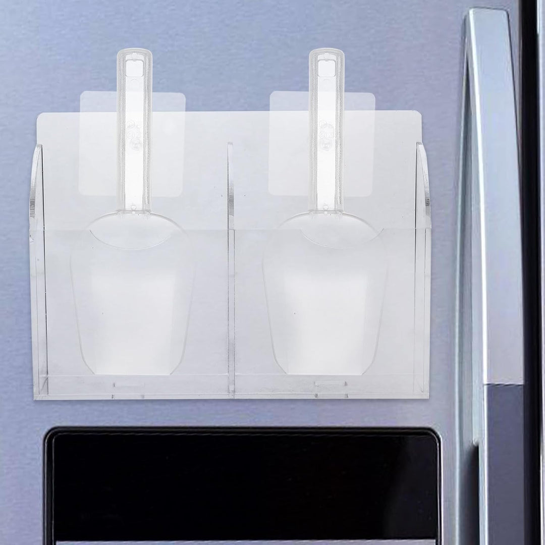 Ciieeo Eismaschinen Rührlöffelhalter aus Acryl Eiswürfelbereiter Löffelhalter Ablage 2 fächer Platzs