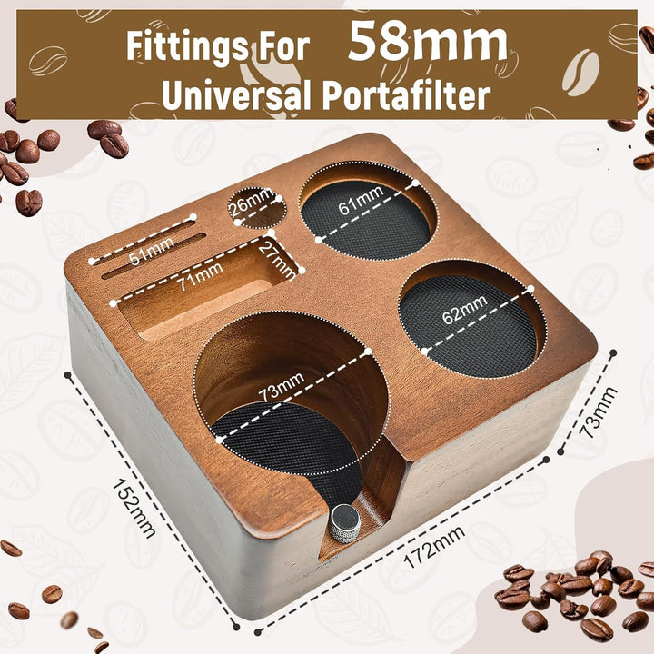 Tamperstation 58mm, Espresso Tamper Station für Siebträger Zubehör