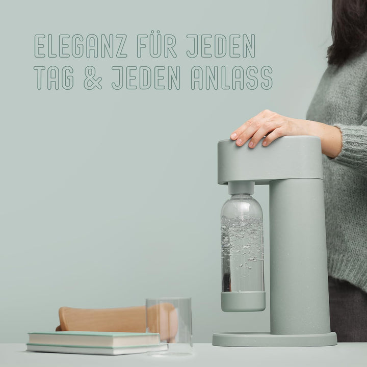 Mysoda: Wasserflasche für Wassersprudler, BPA-freies Plastik, mit Quick-Lock Schnellverschluss, Deta