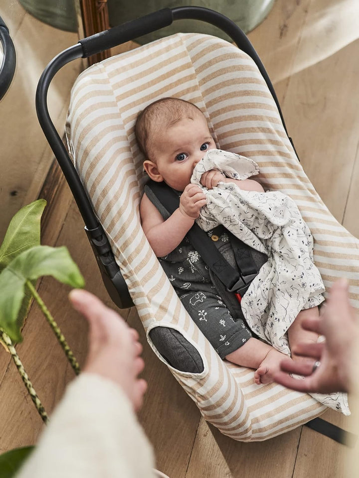 VERTBAUDET Schonbezug für Babyschale Gr. 0+ beige gestreift ONE SIZE