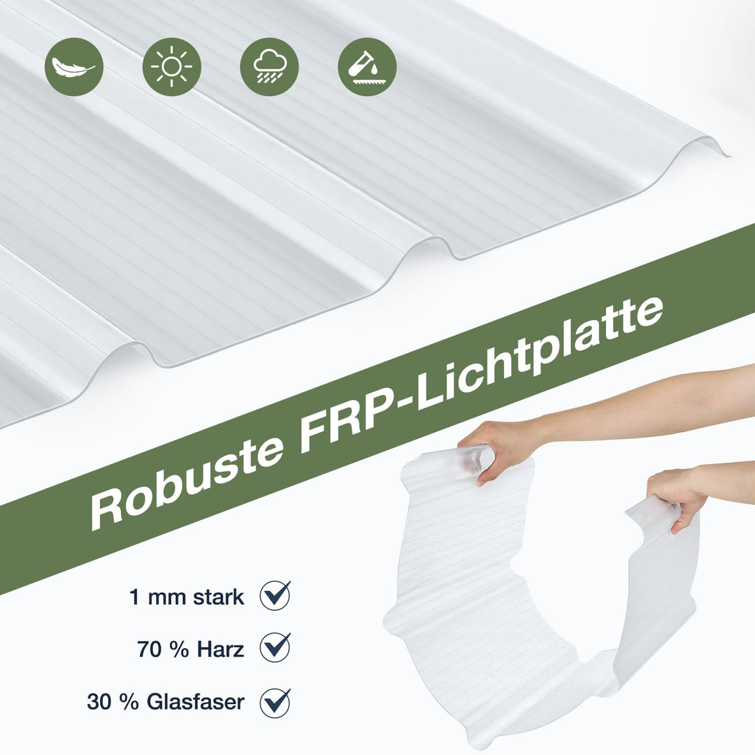 Trapezblech Wellplatten Transparent 90 * 80cm 90*80cm (5Pcs), 90*80cm (5Pcs)