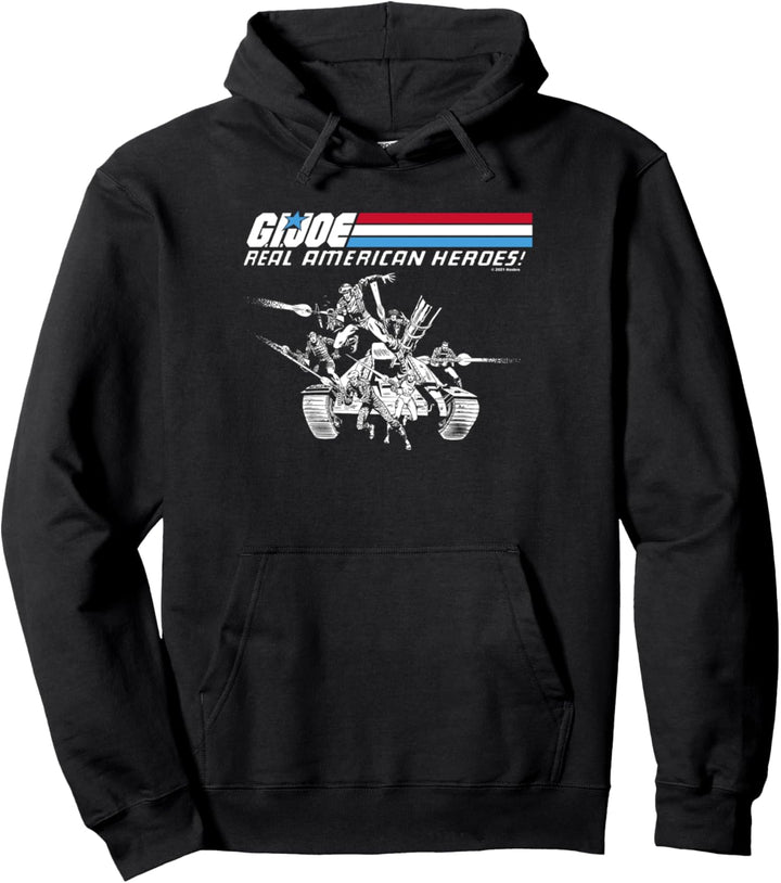 G.I. Joe Group Shot Stripes Real American Heroes Pullover Hoodie