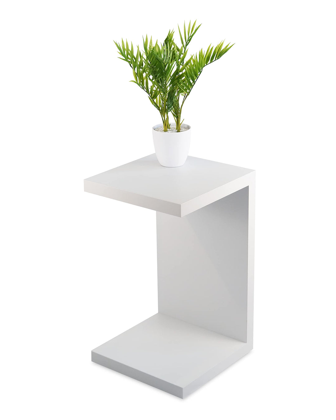 STEMA Seyfried Beistelltisch Chris Weiss - Couchtisch 60x37x36 - Keine Montage fest verleimter Wohnz