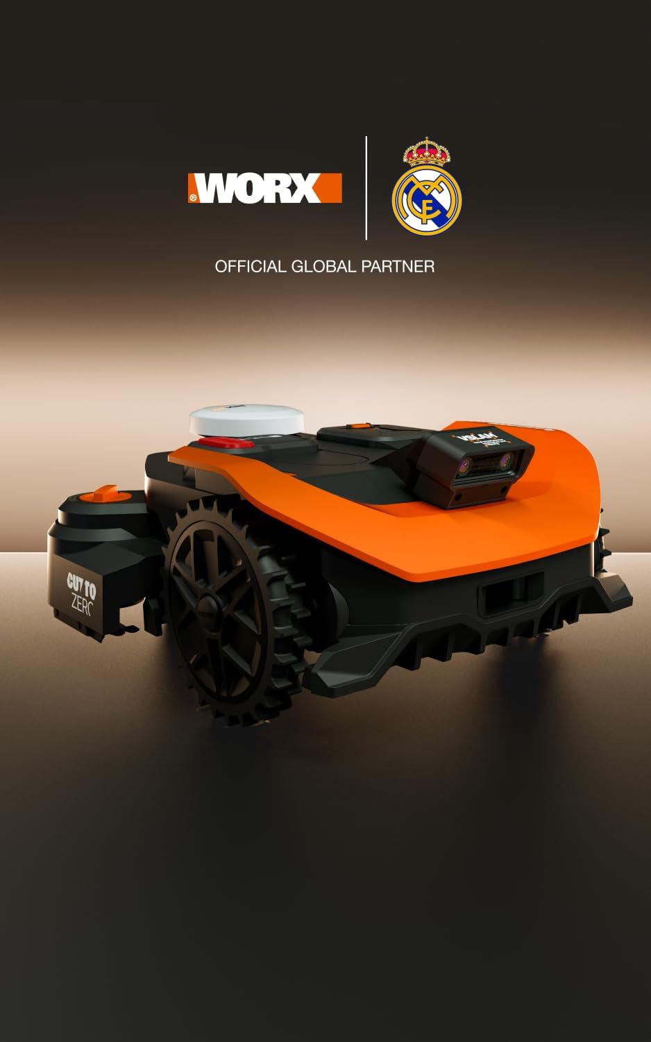 WORX Landroid Vision Cloud WR318E 2WD Mähroboter ohne Begrenzungskabel für 1800 m² (KI-Hinderniserke