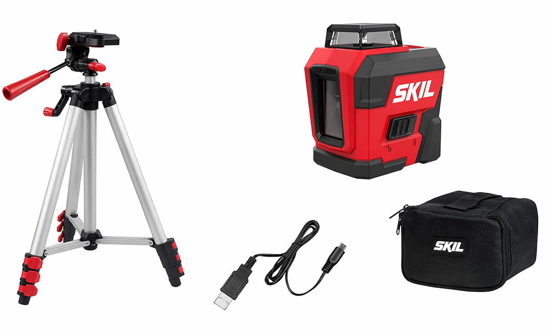 SKIL 1961DA 360° Kreuzlinienlaser (bis zu 30 m Reichweite, Laserlinien horizontal/vertikal/gekreuzt,