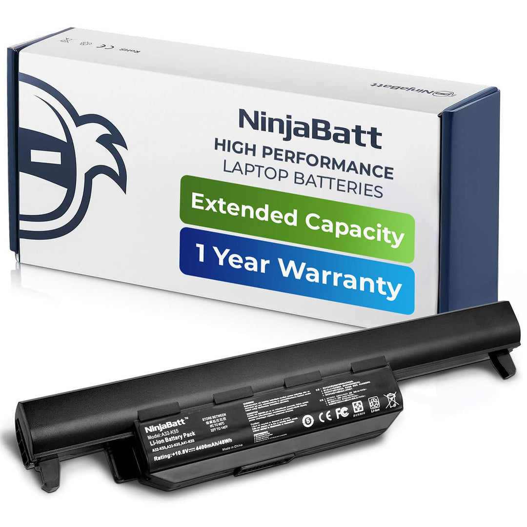 NinjaBatt Akku A32-K55 für Asus ASUS X75V F75VD X75A R500V F75V F75VB F75VC R503U R503A R503C K55VD