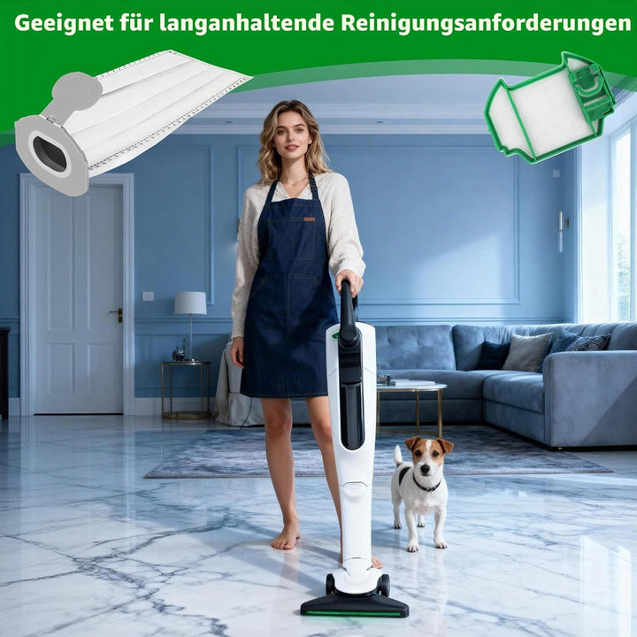 15 Stück Staubsaugerbeutel für Kobold VK7 FP7 Premium Filtertüten Staubsauger Akku Beutel,mit 3 Moto