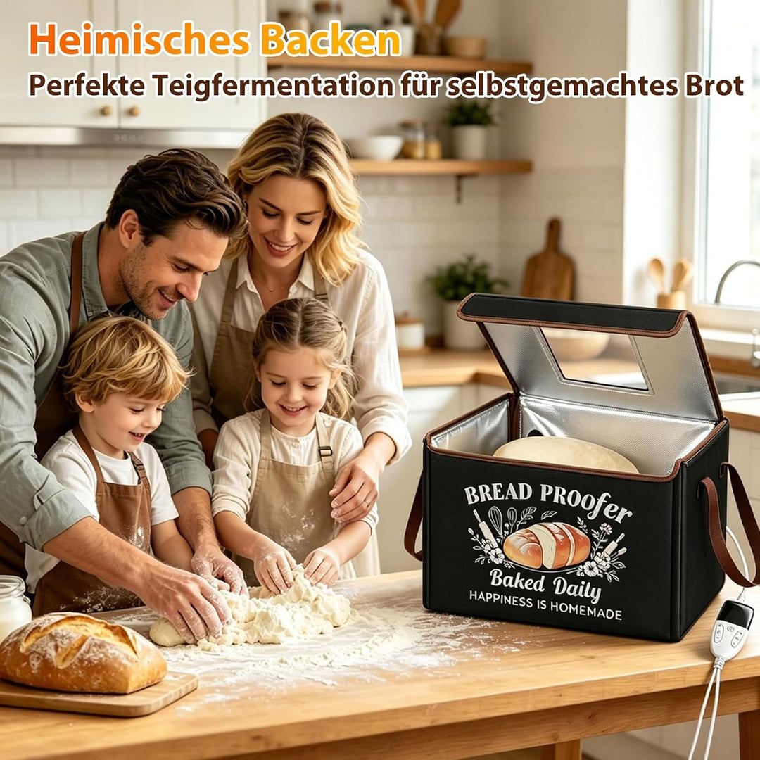Teigfermentierbox Elektrisch - 10-45°C einstellbarer Brotfermentierer mit Timer, dreiseitige Heizung