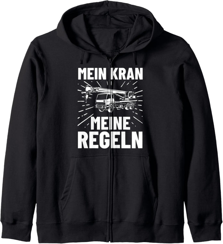 Autokran Autoranführer Bauarbeiter Kostüm Kranführer Kapuzenjacke