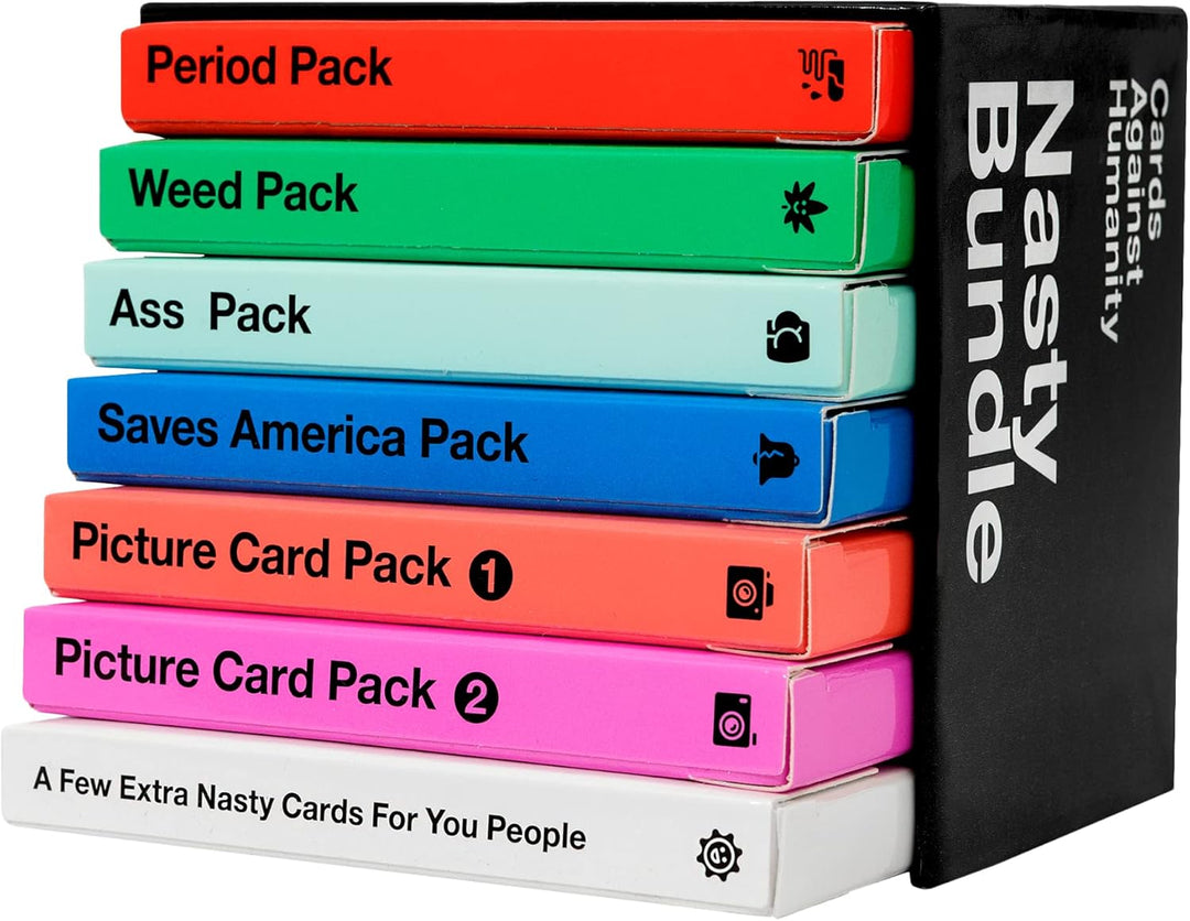 Cards Against Humanity: Nasty Bundle • 6 fiese Themenpakete + 10 brandneue Karten TABLETOP_GAME, TAB