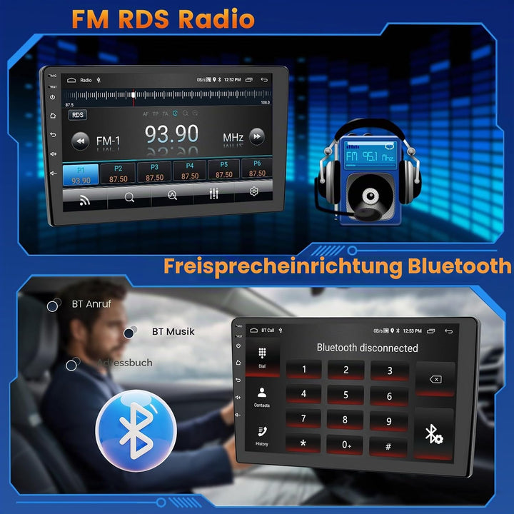 Inefala 2DIN Android 15 Autoradio für Seat Leon MK2 2005 2006 2007-2012 Pro 2G+64G, Pro 2G+64G
