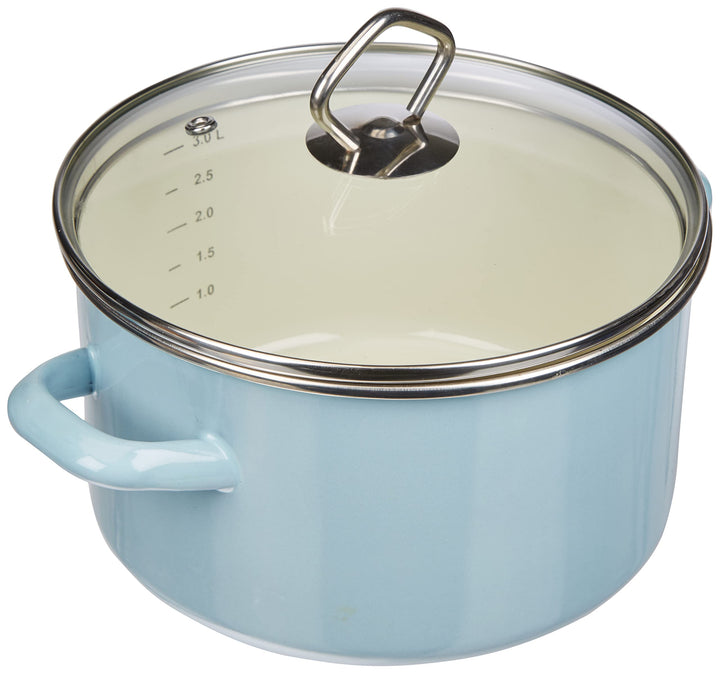 Krüger Fleischtopf Sylt 20 cm, Emaille, blau Blau 20 cm Fleischtopf, Blau 20 cm Fleischtopf