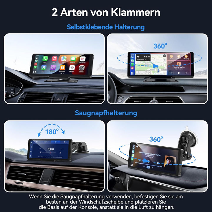 CarPlay &amp; Android Auto Display Car Stereo, Auto-Display, 10.26-Zoll-IPS-Touchscreen, Digital Receive