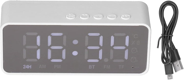 Sorandy G50 Multifunktionaler Digitaler Wecker, Grosser Display-Wireless-Radiowecker, BT-Lautspreche