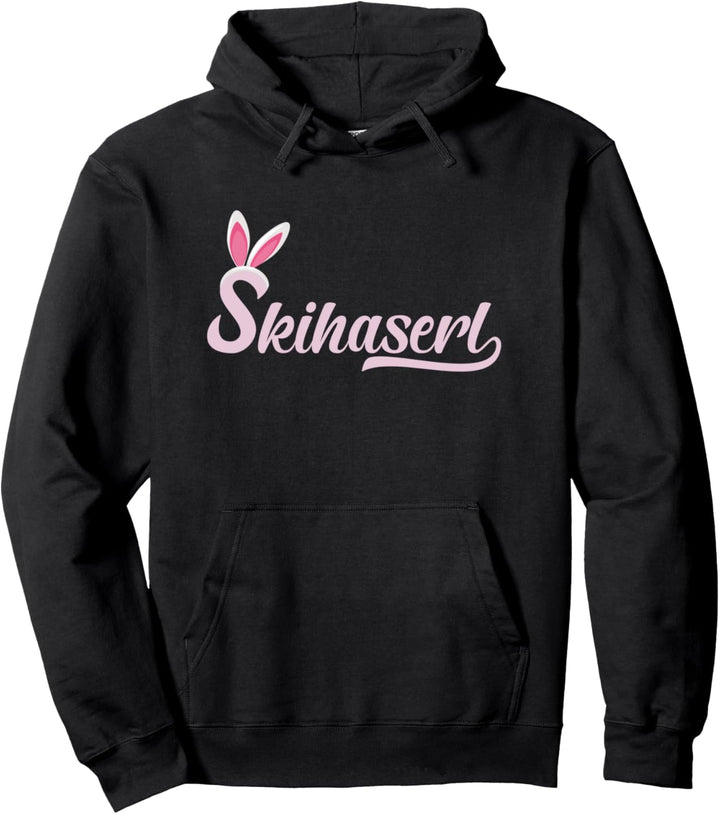 Geschenk für Skifahrerin Skihase Ski Haserl Pullover Hoodie