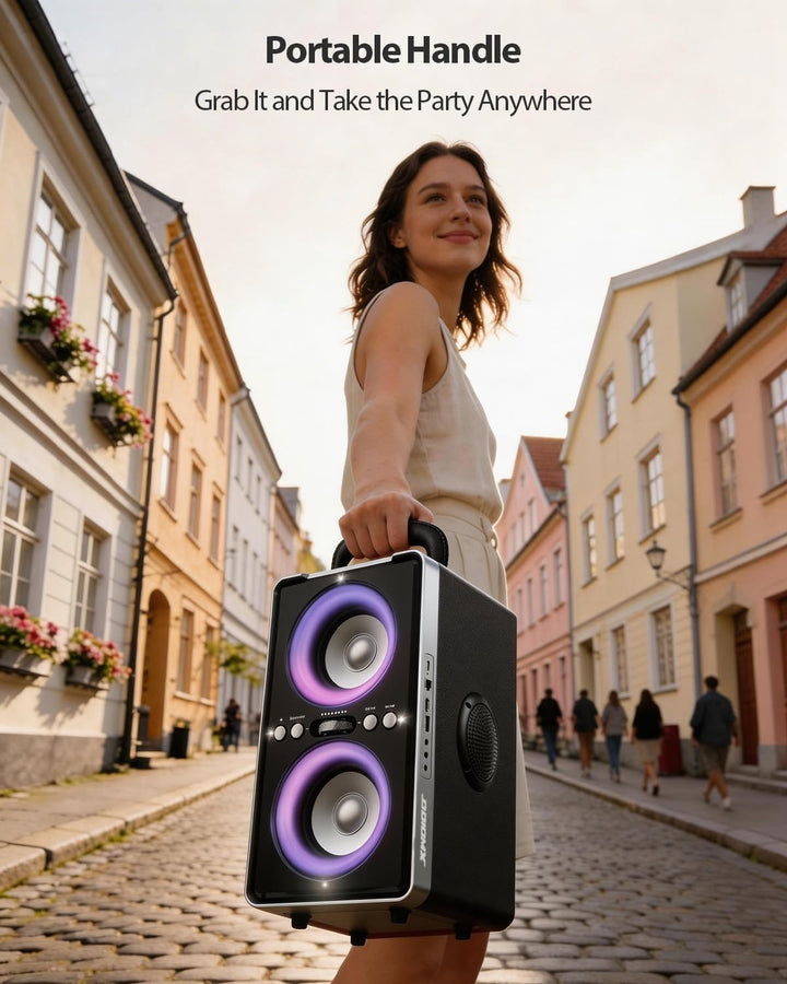 240W Musikbox Bluetooth Gross, kraftvoller, lauter Klang mit tiefen Bässen, 20H Akku,TWS-Funktion, P