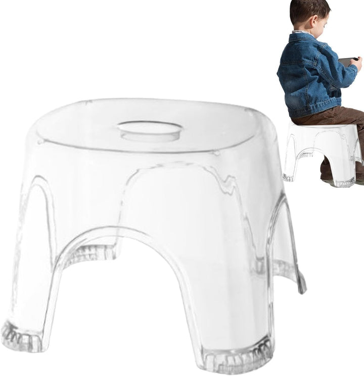 Transparenter Badezimmer-Tritthocker – wasserdicht und rutschfest, transparenter Hocker, klarer Sitz