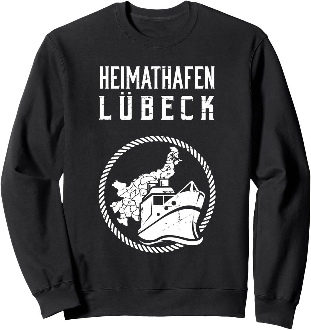 Heimathafen Lübeck Moin Lübecker Küste Ostsee Geschenk Sweatshirt