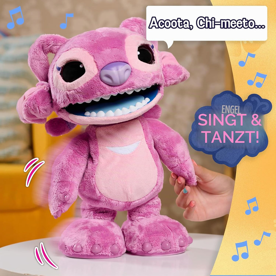 Just Play Disney Stitch Ultimate Angel – Funktionsplüschtier, 100+ Geräusche und Reaktionen, ab 3 Ja