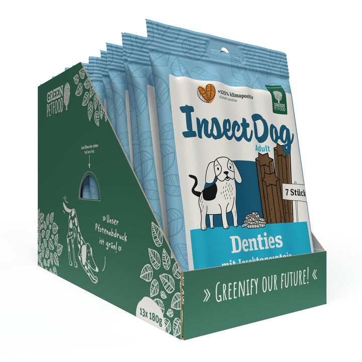 Green Petfood InsectDog Denties 13x180g, InsectDog
