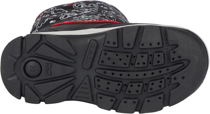 Geox Jungen B Flanfil Boy B ABX Stiefeletten 25 EU Black Red, 25 EU Black Red