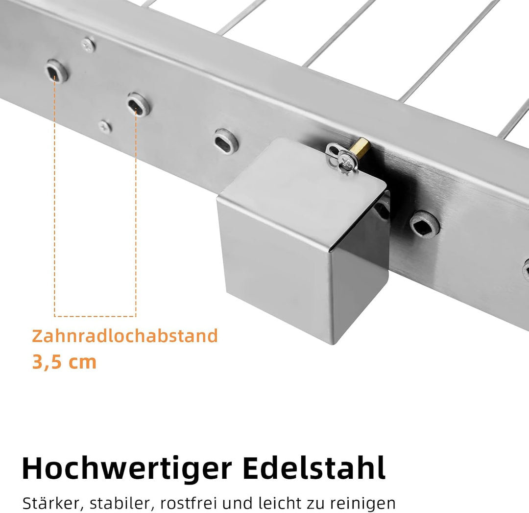 Drehspiesse, Grillspiess Pro - Elektrischer Spiessdreher, Universeller BBQ Rotisserie Set mit Motor